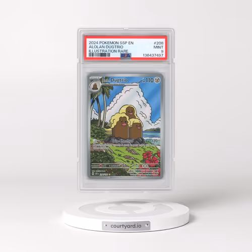 2024 Pokémon Ssp EN-Surging Sparks #208 Alolan Dugtrio - Illustration Rare (PSA 9 MINT)