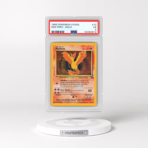 1999 Pokémon Fossil #12 Moltres - Holo (PSA 5 EX)