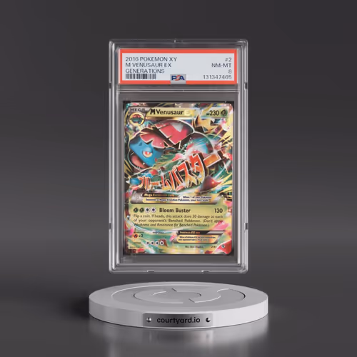 2016 Pokémon XY Generations #2 M Venusaur EX - Holo (PSA 8 NM-MT)