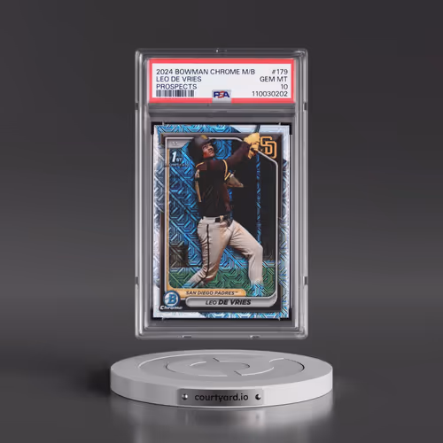 2024 Bowman Mega Box Chrome Prospects #179 Leo de Vries (PSA 10 GEM MINT)