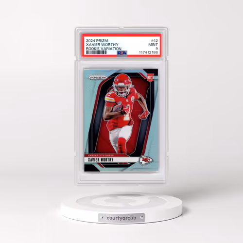 2024 Panini Prizm Rookie Variation #42 Xavier Worthy (PSA 9 MINT)