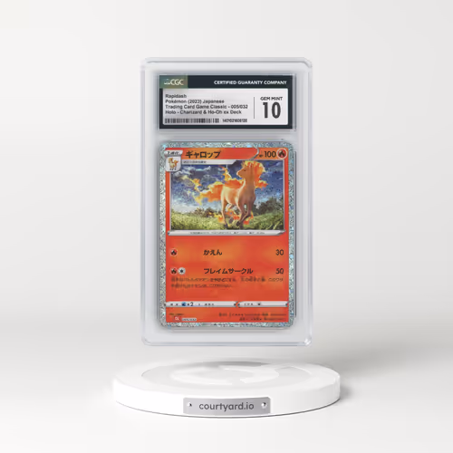 2023 Trading Card Game Classic - CLF, CLL, CLK #005/032 Rapidash - Charizard & Ho-Oh ex Deck - CLL Holo (CGC 10 GEM MINT)