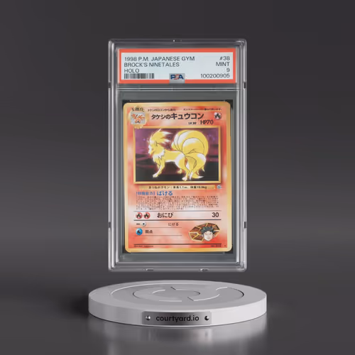 1998 Pokémon Gym #38 Brock's Ninetales - Holo (PSA 9 MINT)