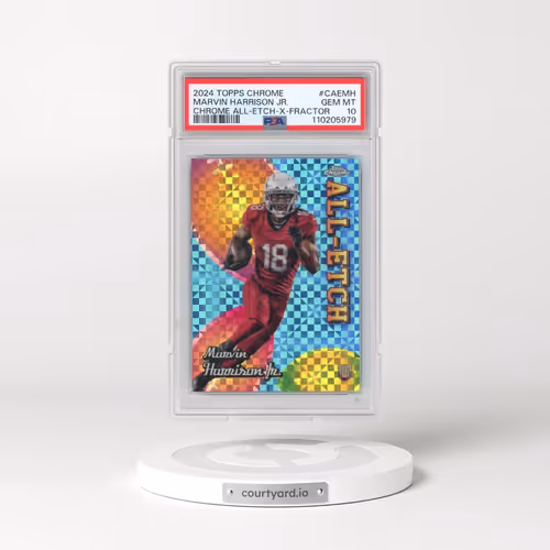 2024 Topps Chrome Chrome All-Etch #CAEMH Marvin Harrison Jr. - X-Fractor (PSA 10 GEM MINT)