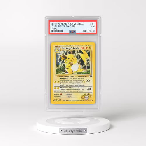 2000 Gym Challenge #11 Lt. Surge's Raichu - Holo (PSA 7 NM)