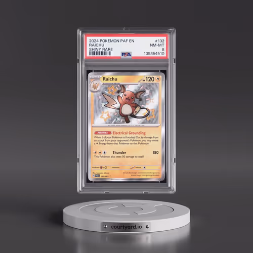 2024 Pokémon Paf EN-Paldean Fates #132 Raichu - Shiny Rare (PSA 8 NM-MT)