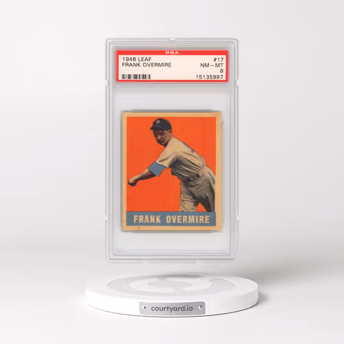 1948 Leaf #17 Frank Overmire (PSA 8 NM-MT)