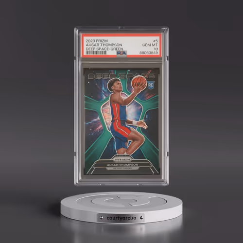 2023 Panini Prizm Deep Space #5 Ausar Thompson - Green Prizm (PSA 10 GEM MINT)