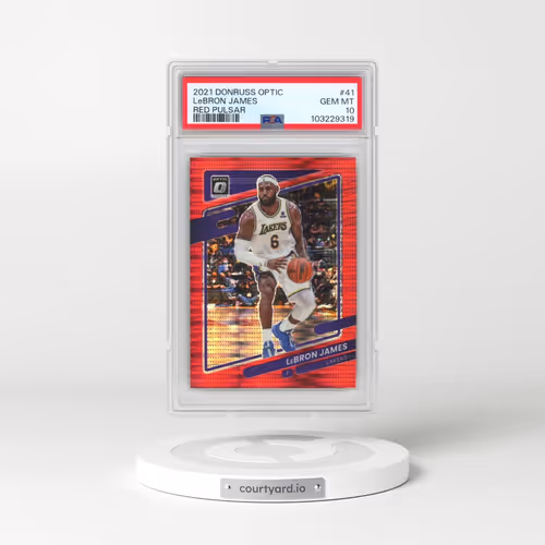 2021 Panini Donruss Optic #41 LeBron James - Red Pulsar (PSA 10 GEM MINT)