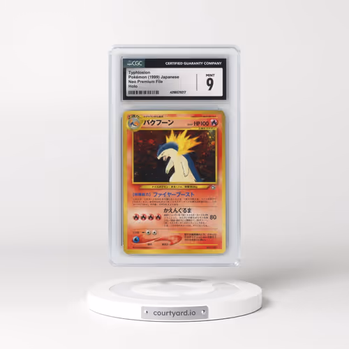 1999 Neo Premium File Typhlosion - No Rarity - Holo (CGC 9 MINT)