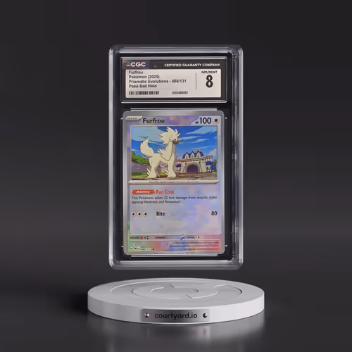 2025 Prismatic Evolutions - PRE EN #088/131 Furfrou - Poké Ball Holo (CGC 8 NM-MT)