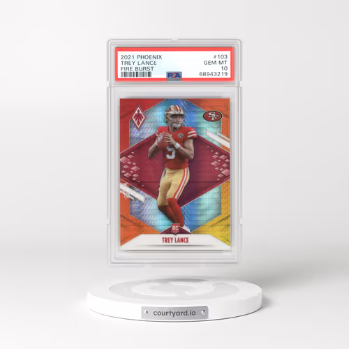 2021 Panini Phoenix #103 Trey Lance - Fire Burst (PSA 10 GEM MINT)