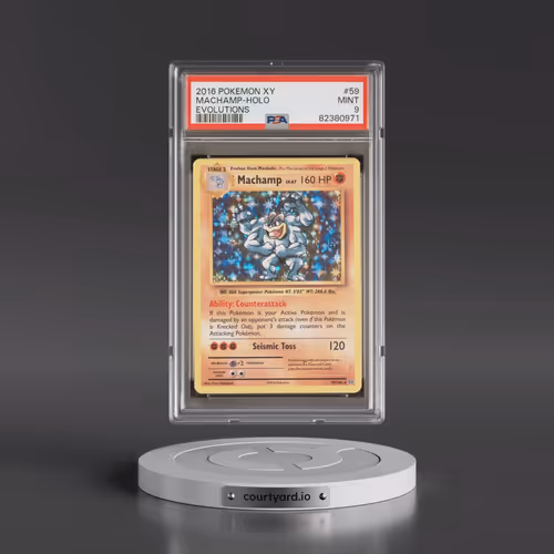 2016 Pokémon XY Evolutions #59 Machamp - Holo (PSA 9 MINT)