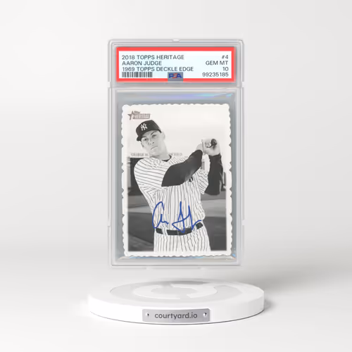 2018 Topps Heritage 1969 Topps Deckle Edge #4 Aaron Judge (PSA 10 GEM MINT)