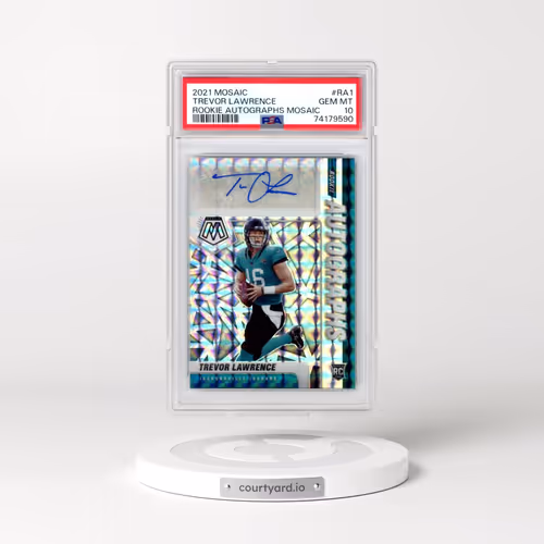 2021 Panini Mosaic Rookie Autographs Mosaic #RA1 Trevor Lawrence (PSA 10 GEM MINT)