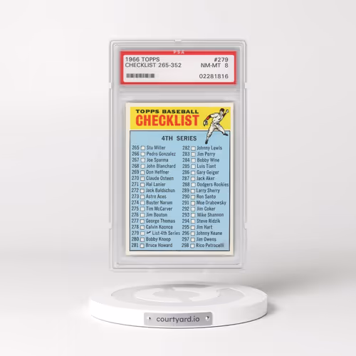 1966 Topps #279 Checklist 265-352 - Player's Cap Black (PSA 8 NM-MT)