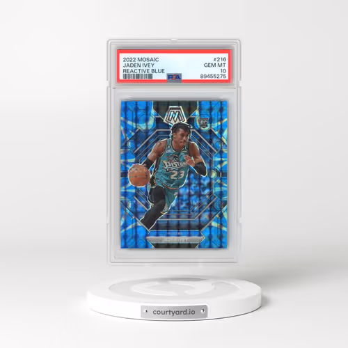 2022 Panini Mosaic #216 Jaden Ivey - Reactive Blue (PSA 10 GEM MINT)