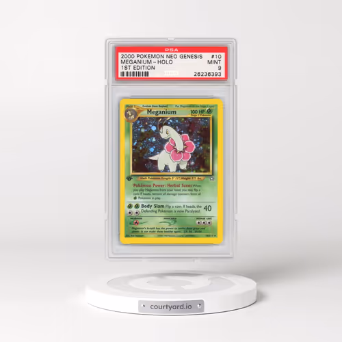 2000 Pokémon Neo Genesis #10 Meganium - 1st Edition Holo (PSA 9 MINT)