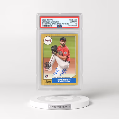 2022 Topps 1987 Topps Baseball Autographs #87BASS Spencer Strider - Series 2 (PSA 10 GEM MINT)