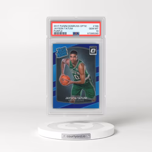 2017 Panini Donruss Optic #198 Jayson Tatum - Purple (PSA 10 GEM MINT)