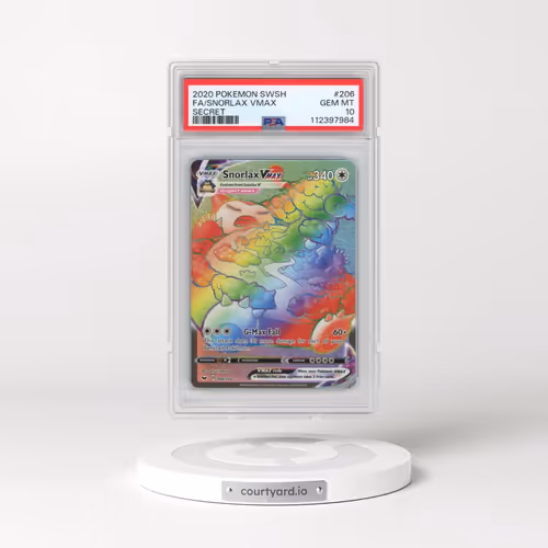 2020 Pokémon Sword & Shield #206 Snorlax Vmax - Full Art Secret (PSA 10 GEM MINT)