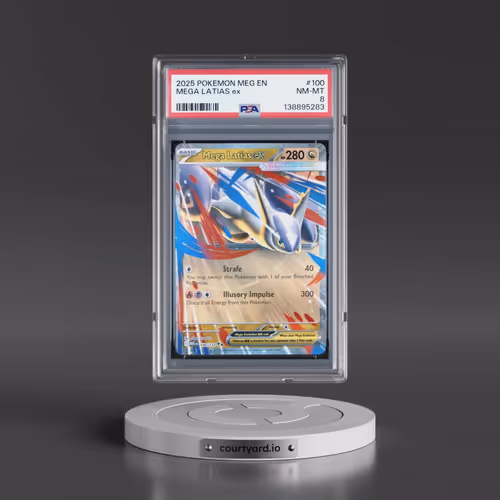 2025 Pokémon Meg EN-Mega Evolution #100 Mega Latias EX - Holo (PSA 8 NM-MT)