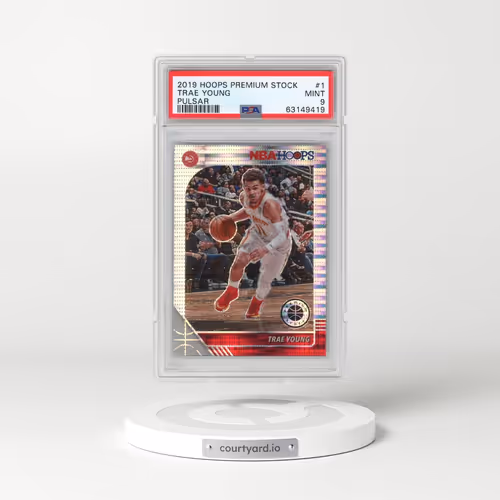2019 Panini Hoops Premium Stock #1 Trae Young - Pulsar (PSA 9 MINT)