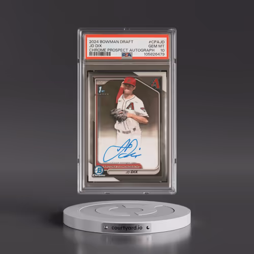 2024 Bowman Draft Chrome Prospect Autographs #CPAJD JD DIX (PSA 10 GEM MINT)