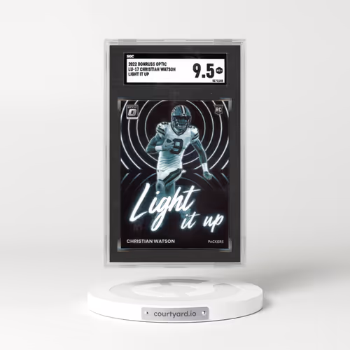 2022 Donruss Optic #LU-17 Christian Watson - Light It Up (SGC 9.5 MINT+)