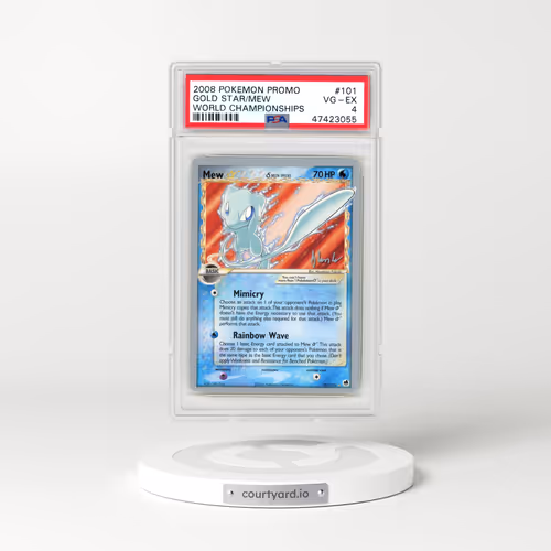 2008 Pokémon World Championships Promo #101 Mew-Gold Star - Empotech (PSA 4 VG-EX)