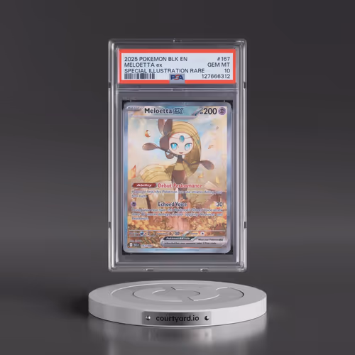 2025 Pokémon Blk EN-Black Bolt #167 Meloetta EX - Holo Special Illustration Rare (PSA 10 GEM MINT)