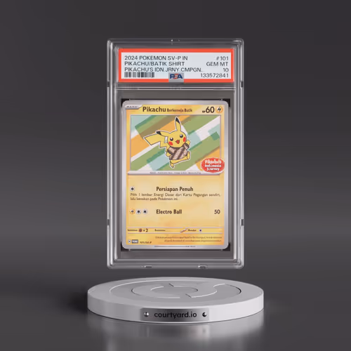 2024 Pokémon SV-P Promo #101 Pikachu in Batik Shirt - Pikachu's Indonesia Journey Campaign (PSA 10 G