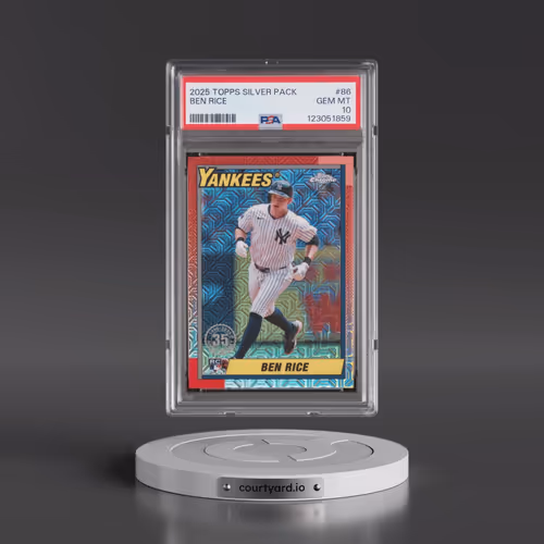 2025 Topps Silver Pack 1990 Chrome Promo #86 Ben Rice (PSA 10 GEM MINT)