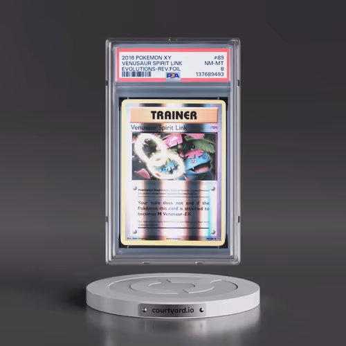 2016 Pokémon XY Evolutions #89 Venusaur Spirit Link - Reverse Foil (PSA 8 NM-MT)