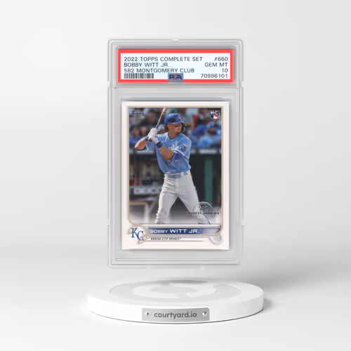2022 Topps Complete Set #660 Bobby Witt Jr. - 582 Montgomery Club (PSA 10 GEM MINT)