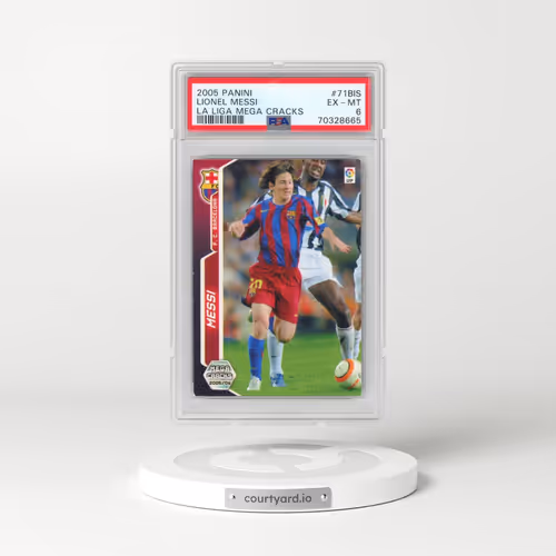 2005 Panini La Liga Mega Cracks #71BIS Lionel Messi (PSA 6 EX-MT)