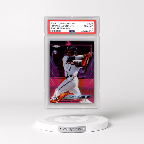 2018 Topps Chrome #193 Ronald Acuna Jr. - Pink Refractor (PSA 10 GEM MINT)