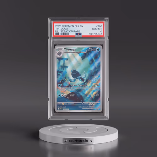 2025 Pokémon Blk EN-Black Bolt #106 Tirtouga - Illustration Rare (PSA 10 GEM MINT)