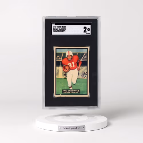 1951 Topps Magic #10 Vic Janowicz - (Scratched Off) (SGC 2 GOOD)