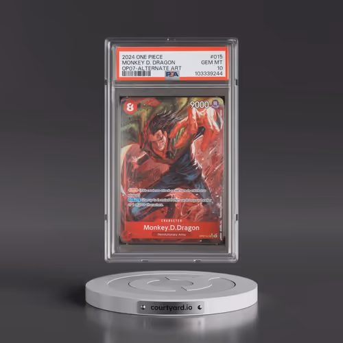 2024 One Piece OP07-500 Years in the Future #015 Monkey D. Dragon - Alternate Art (PSA 10 GEM MINT)