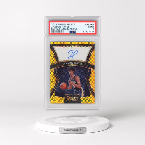 2019 Panini Select Rookie Signatures #RSJXH Jaxson Hayes - Gold Prizm (PSA 9 MINT)