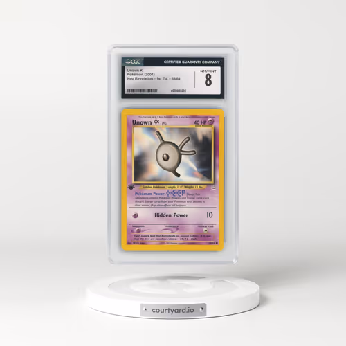 2001 Neo Revelation #58/64 Unown K - 1st Edition (CGC 8 NM-MT)