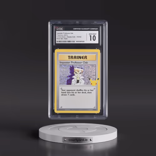 2021 Celebrations - Classic Collection #73/102 Imposter Professor Oak - Base Set Holo (CGC 10 GEM MI