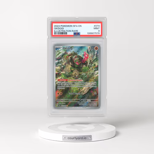 2024 Pokémon Sfa EN-Shrouded Fable #074 Okidogi - Illustration Rare (PSA 9 MINT)