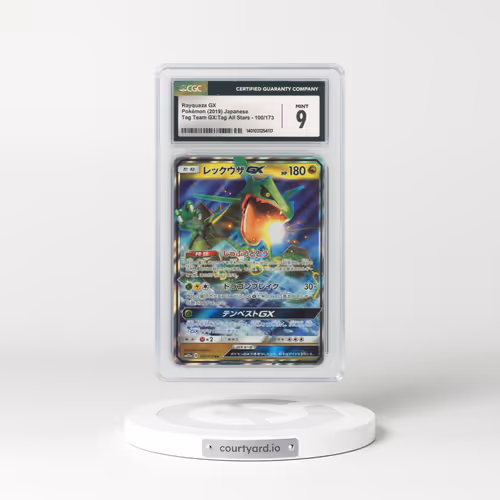 2019 Japanese Tag Team GX All Stars #100 Rayquaza GX - Full Art Holo (CGC 9 MINT)