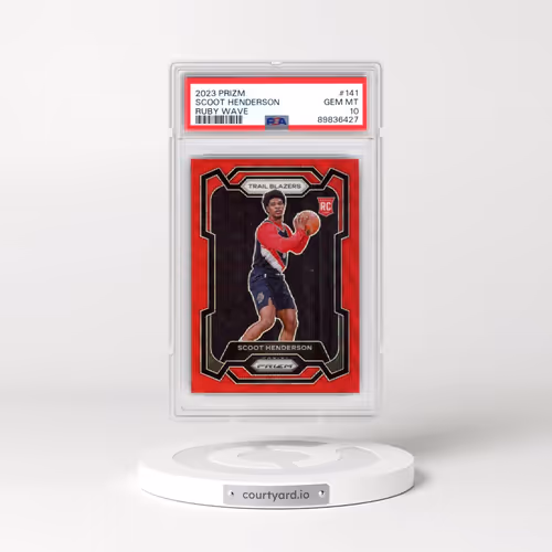 2023 Panini Prizm #141 Scoot Henderson - Ruby Wave (PSA 10 GEM MINT)