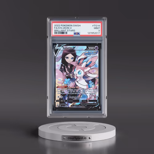 2022 Pokémon Sword & Shield Brilliant Stars #TG14 Sylveon V - Holo Full Art (PSA 9 MINT)