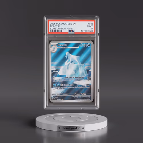 2025 Pokémon Blk EN-Black Bolt #110 Beartic - Illustration Rare (PSA 9 MINT)