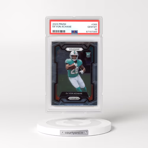 2023 Panini Prizm #365 DE'Von Achane (PSA 10 GEM MINT)