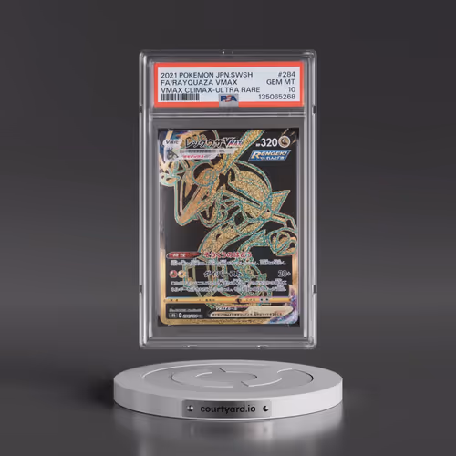 2021 Pokémon Sword & Shield Vmax Climax #284 Rayquaza Vmax - Full Art Ultra Rare (PSA 10 GEM MINT)
